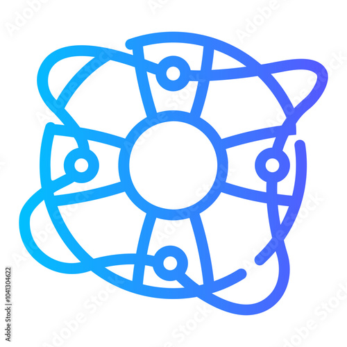 lifesaver Line Gradient Icon