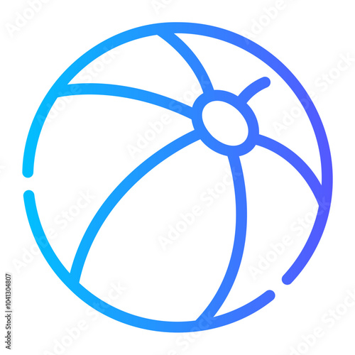 beach ball Line Gradient Icon