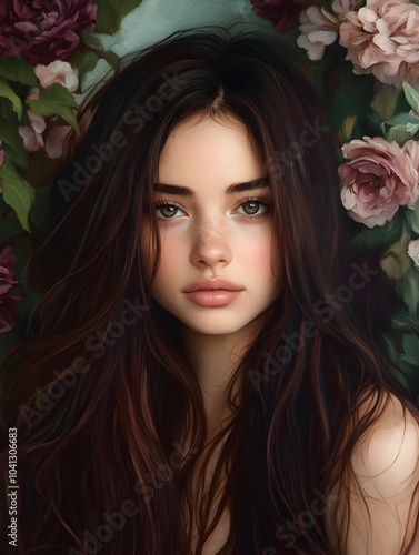 Captivating pheromone essence an alluring siren s beckoning call ethereal and captivating feminine beauty silky smooth skin and curves hypnotic gaze that draws in the observer
