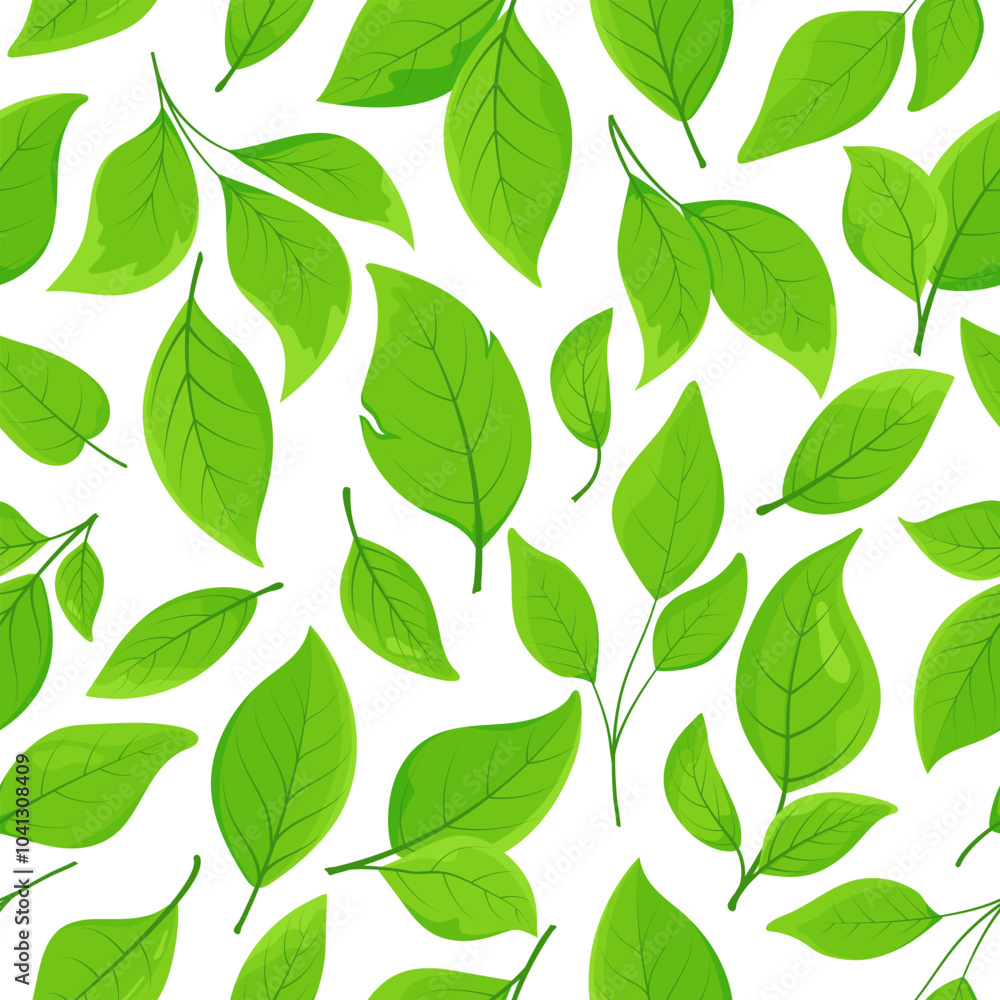 Tea leaves seamless pattern. Minimalistic tea plant foliage for packaging design, wrapping paper. Herbal endless background. Trendy summer foliage fabric swatch Tea leaves seamless pattern. Minimalistic tea plant foliage for packaging design, wrapping paper. Herbal endless background. Trendy summer foliage fabric swatch