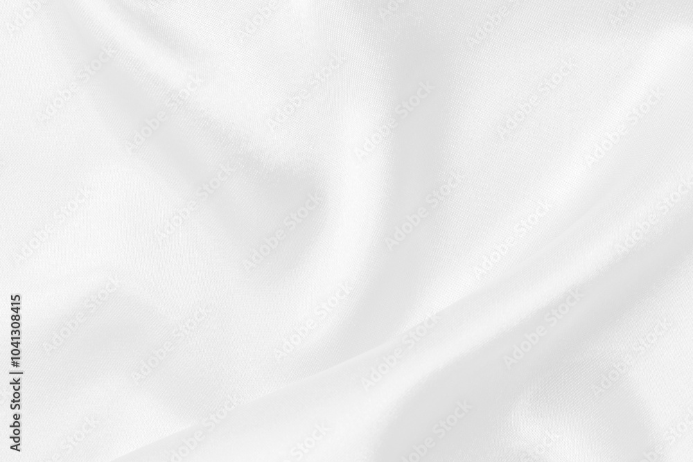 Fototapeta premium White fabric texture for background and design, beautiful pattern of silk or linen.