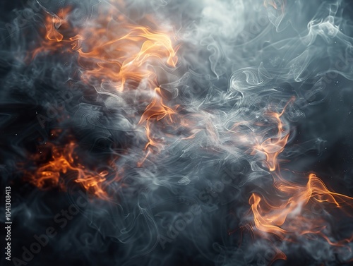 Abstract Smoke and Fire Background