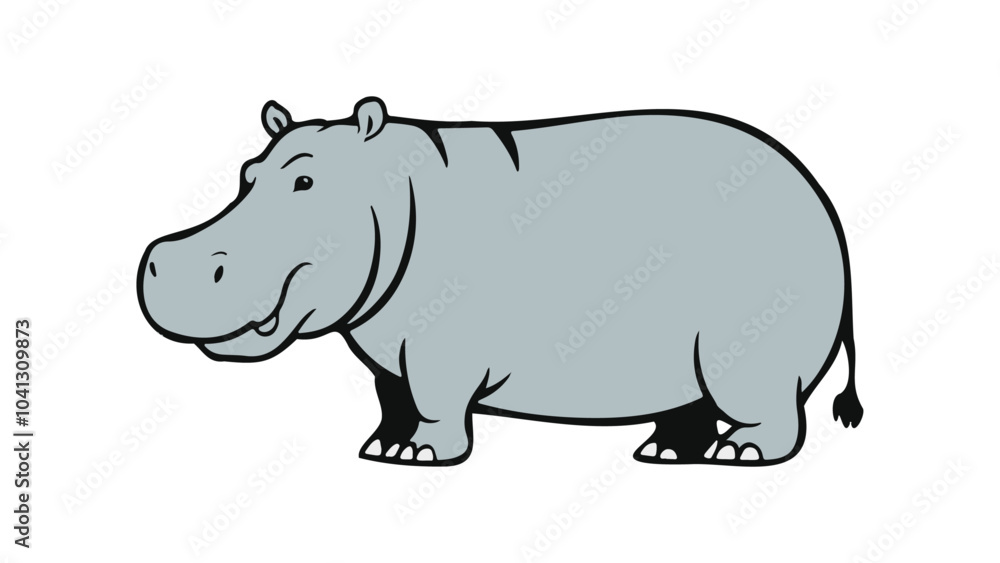 hippo simple vector shape hippo simple vector shape