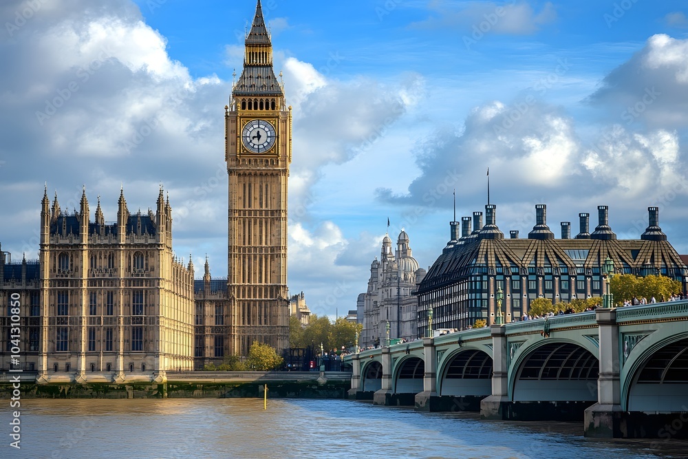 Fototapeta premium Big Ben, London.- Tourist attractions
