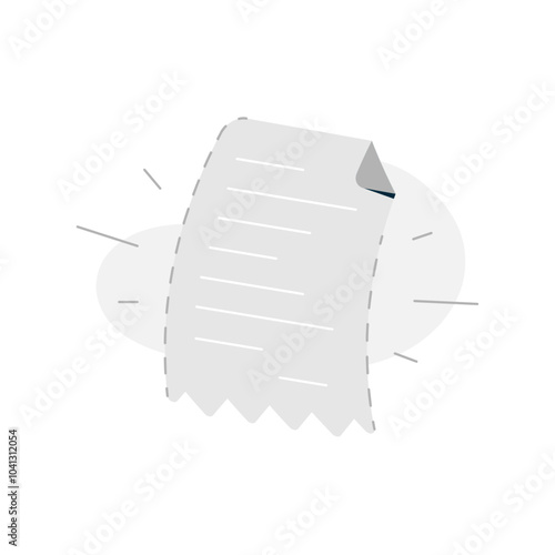 ui illustration silhouette of a payment receipt, absence of transactions. for use in financial app, e commerce websites, or digital payment platforms, concept of no transactions available
