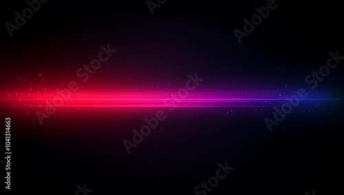 Futuristic Neon Light Streak in Pink and Blue on Dark Background