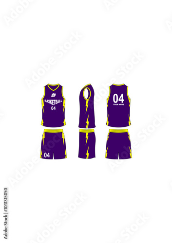 Basketball jersey set template collection.	