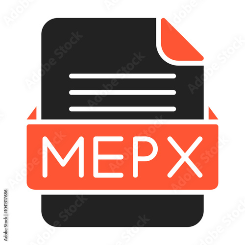 MEPX File Format Vector Icon Design