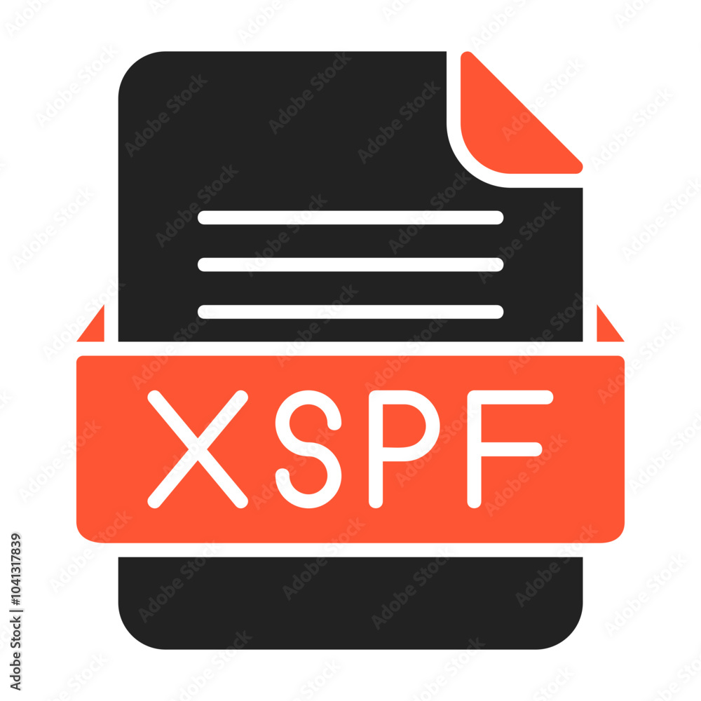XSPF File Format Vector Icon Design XSPF File Format Vector Icon Design