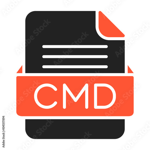CMD File Format Vector Icon Design