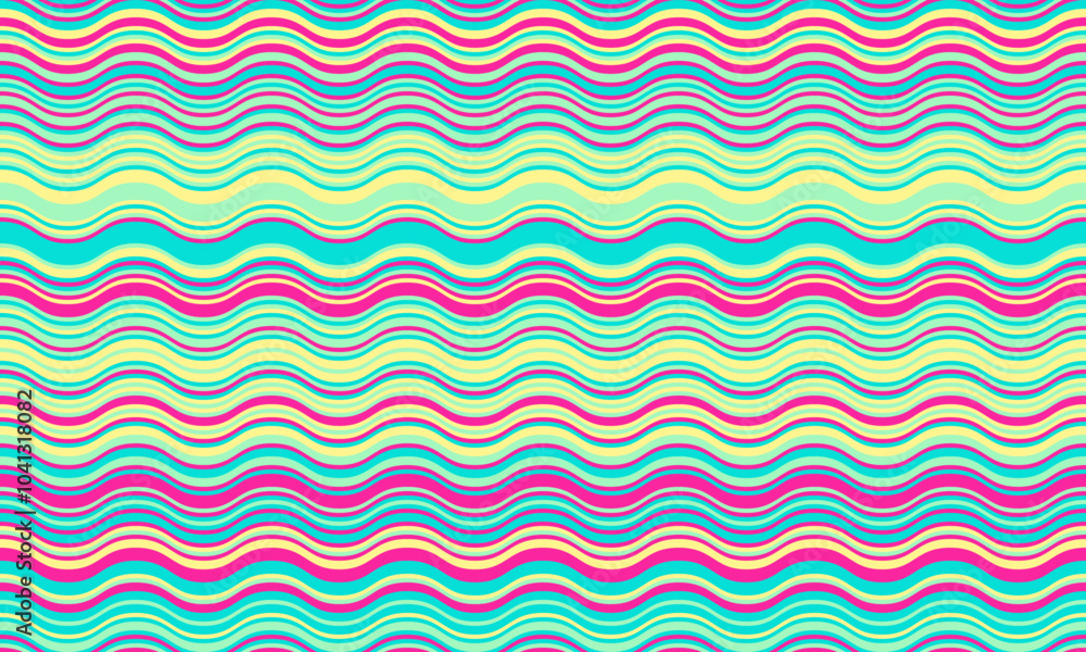 Abstract background with wavy stripes in vibrant colors, creating a rippled, liquid effect. Smooth curves and textured lines add elegance, vitality, and creativity. Ideal for wallpaper or textile. Abstract background with wavy stripes in vibrant colors, creating a rippled, liquid effect. Smooth curves and textured lines add elegance, vitality, and creativity. Ideal for wallpaper or textile.