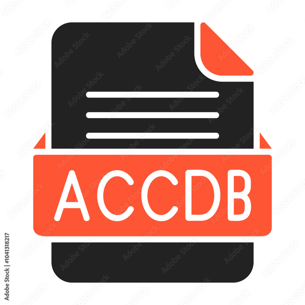 ACCDB File Format Vector Icon Design ACCDB File Format Vector Icon Design