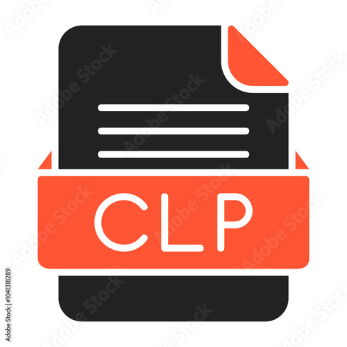 CLP File Format Vector Icon Design photo