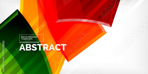 Round 3d shapes, plates background. Creative composition design template