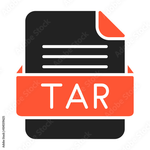 TAR File Format Vector Icon Design