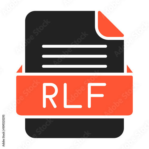 RLF File Format Vector Icon Design