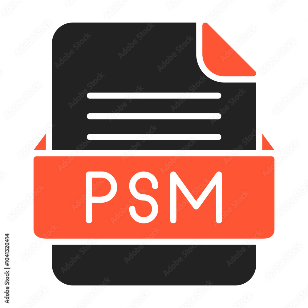 PSM File Format Vector Icon Design PSM File Format Vector Icon Design