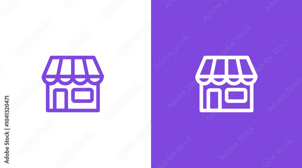 Obraz premium Simple shop store Logo Icon Symbol Vector Design Template. Simple Business logo icon design