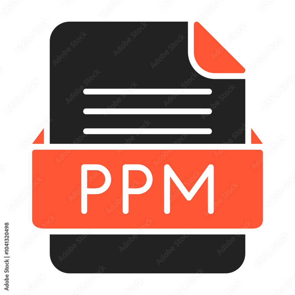 PPM File Format Vector Icon Design PPM File Format Vector Icon Design