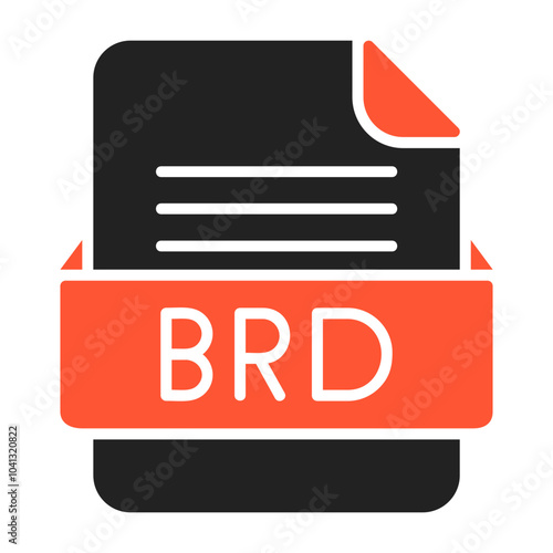 BRD File Format Vector Icon Design