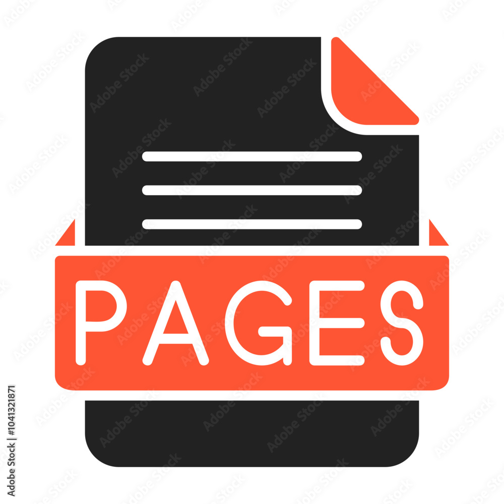 PAGES File Format Vector Icon Design PAGES File Format Vector Icon Design