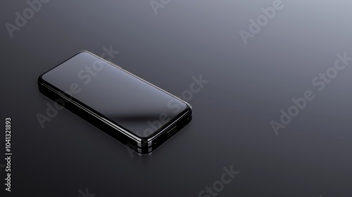 Sleek Modern Smartphone on Reflective Surface