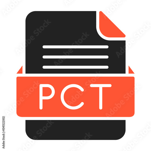 PCT File Format Vector Icon Design