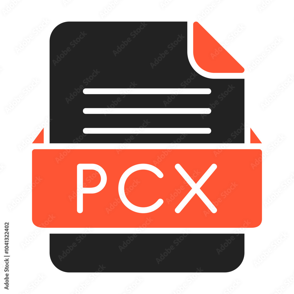 PCX File Format Vector Icon Design