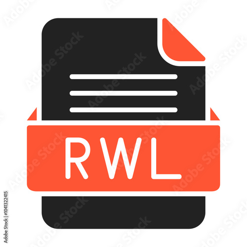 RWL File Format Vector Icon Design