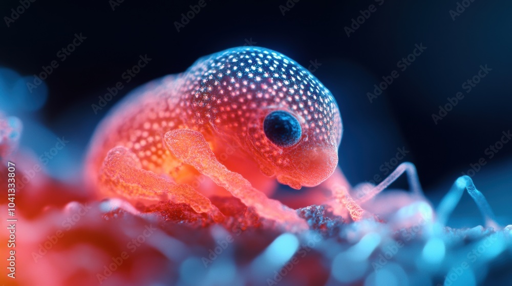 Obraz premium Close-Up of a Mammalian Embryo in Laboratory Setting