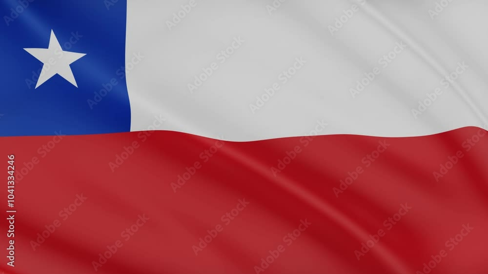 4K Flag Chile Realistic Waving Wind video 4K Flag Chile Realistic Waving Wind video