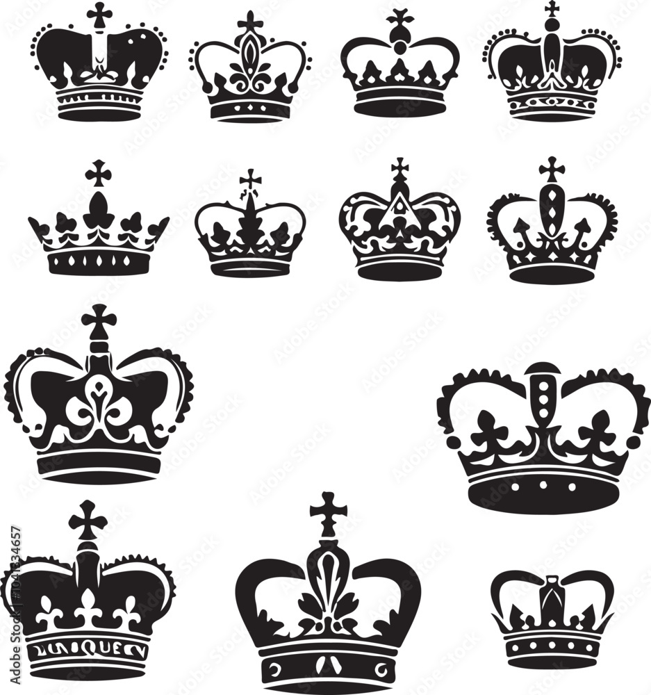 Obraz premium black crown logo victor 
