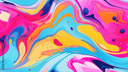 Wallpaper Mural Pattern Abstract fluid art with vibrant colors, creating a modern and artistic mood through flowing and organic shapes Torontodigital.ca