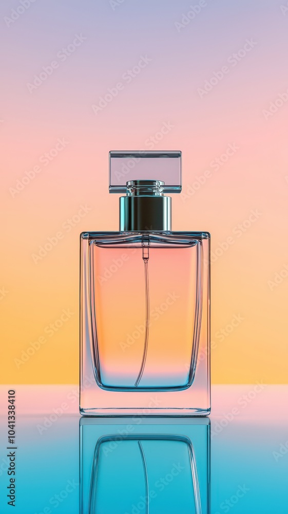 Elegant geometric perfume bottle design featuring sleek lines and a modern aesthetic for luxury fragrance branding. Elegant geometric perfume bottle design featuring sleek lines and a modern aesthetic for luxury fragrance branding.