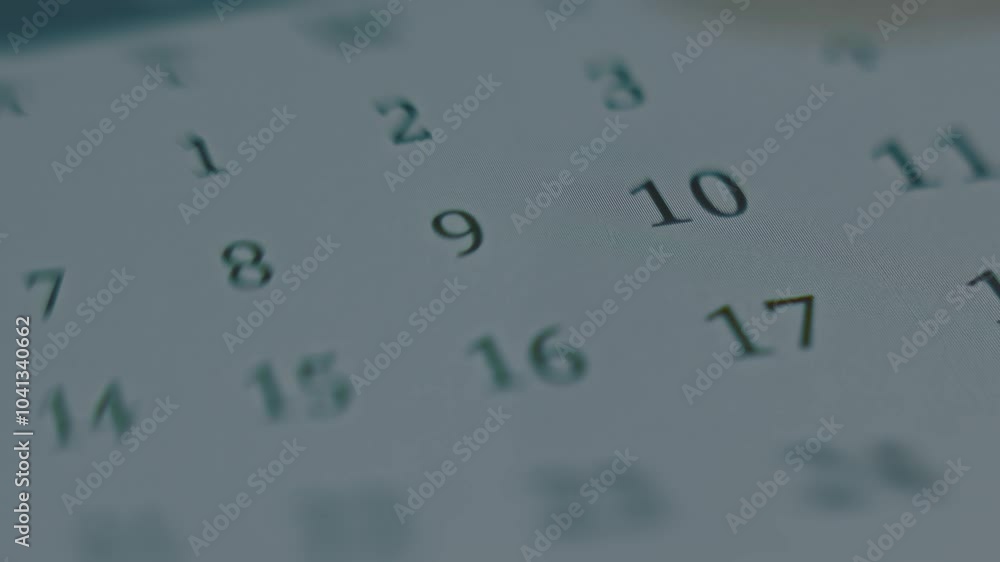 Checking September days on digital calendar on smartphone screen, macro view and selective focus Checking September days on digital calendar on smartphone screen, macro view and selective focus