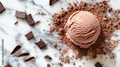 Wallpaper Mural Delicious Chocolate Ice Cream on Marble Surface Torontodigital.ca