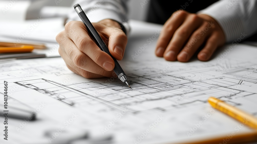 Architect Drawing Detailed Building Plans Architect Drawing Detailed Building Plans