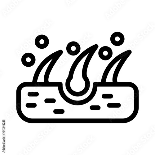 2 dandruff line icon illustration vector graphic.