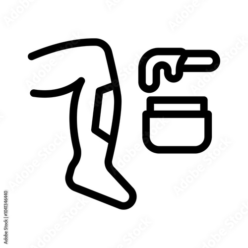 25 depilation line icon illustration vector graphic