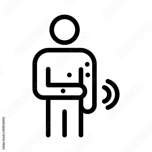 26 skin irritation line icon illustration vector graphic