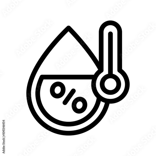 27 humidity line icon illustration vector graphic