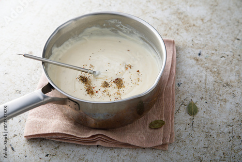 Traditional bechamel sauce