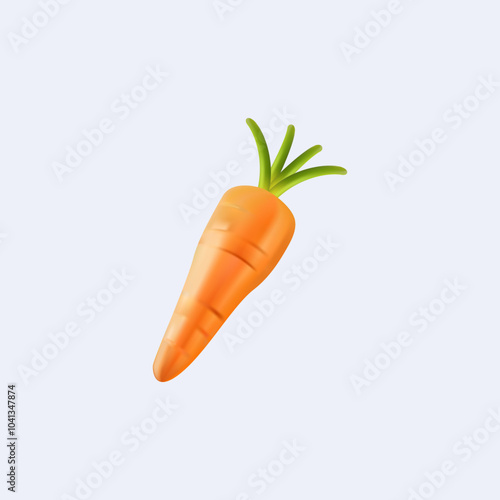 Carrot realistic 3D model vector