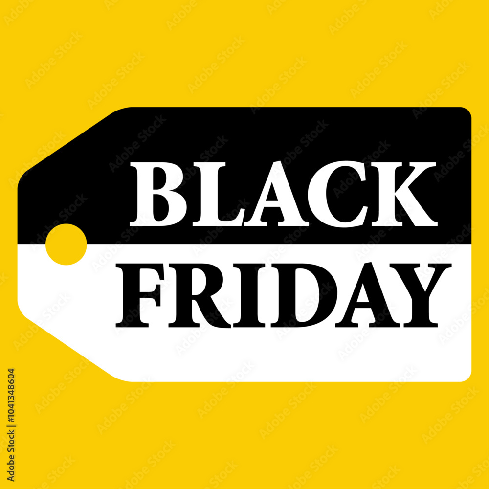 Banner con texto Black Friday en etiqueta de precio