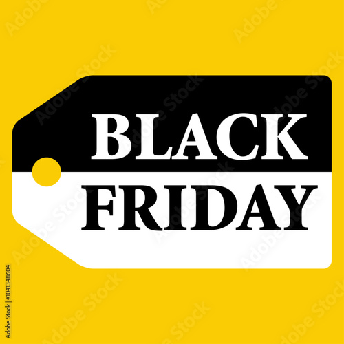 Banner con texto Black Friday en etiqueta de precio