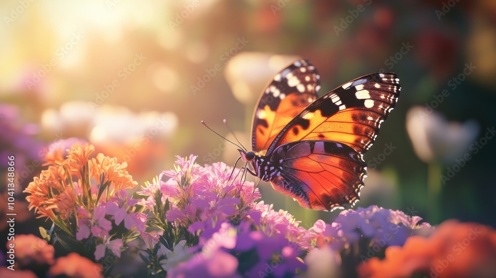 Obraz premium Butterfly on a Flower