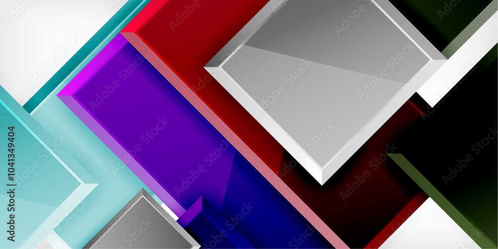 Glass toy style square shapes abstract design. Vector Illustration For Wallpaper, Banner, Background, Card, Book Illustration, landing page Glass toy style square shapes abstract design. Vector Illustration For Wallpaper, Banner, Background, Card, Book Illustration, landing page