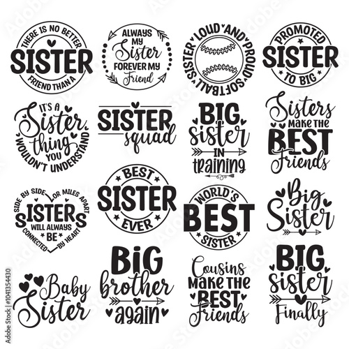 16 Sister SVG Bundle