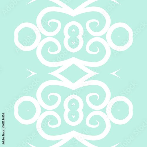 SIMPLE ART seamless batik dayak square pattern background design