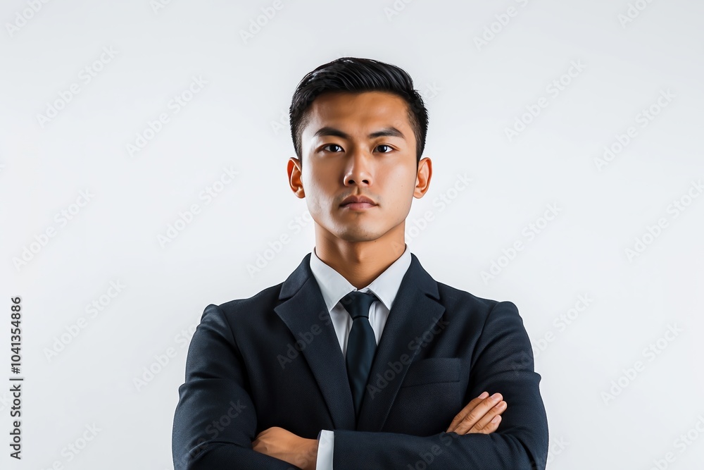 Serious Businessman in Formal Suit. Generative AI. Serious Businessman in Formal Suit. Generative AI.